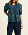 Jess Blouse ~ Blue Ridge Ditsy