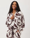 Oversize Button Down ~ Moroccan Palm Print