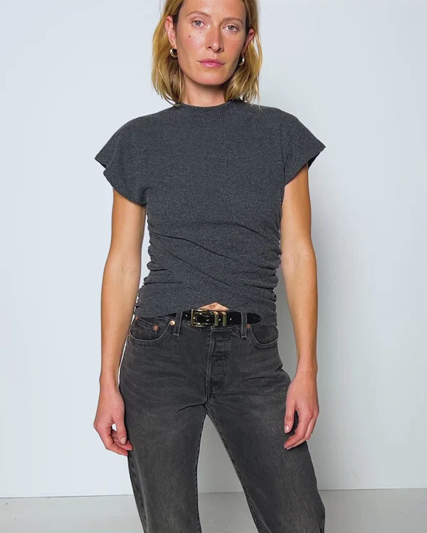 Khloe Top Dark Charcoal Heather