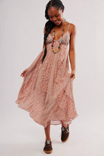 Forever Time Dress ~ Dusty Pink Combo