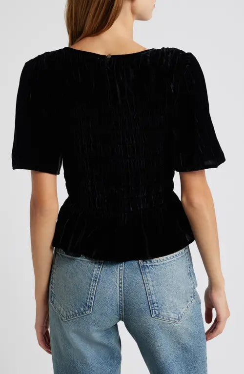 Rosie Top ~ Black Velvet