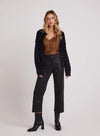 Saige Faux Leather Wide Leg Crop