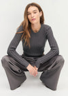 Effortless Wide Leg Pant ~ Grey Shadow