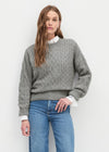 Oversized Cable Sweater ~ Smoke Grey