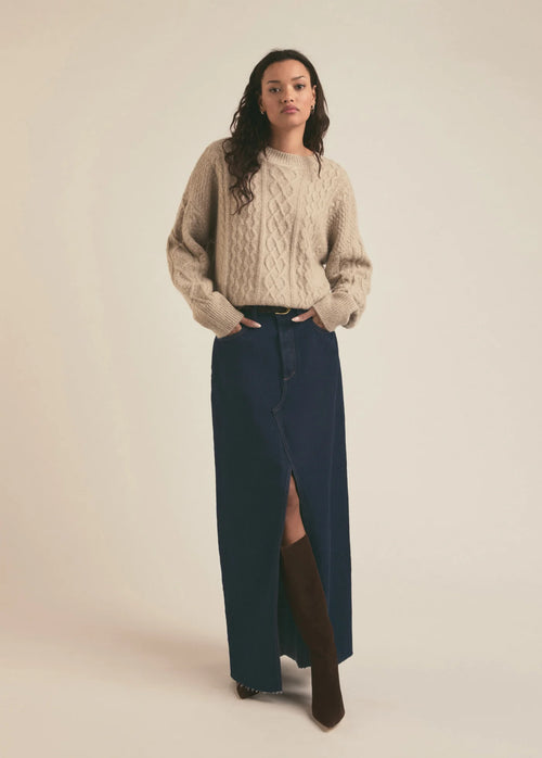 Oversized Cable Sweater - Basmati