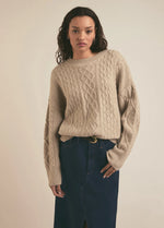 Oversized Cable Sweater - Basmati