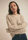 Oversized Cable Sweater - Basmati