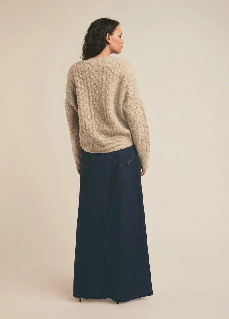 Oversized Cable Sweater - Basmati