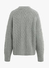 Oversized Cable Sweater ~ Smoke Grey
