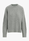 Oversized Cable Sweater ~ Smoke Grey