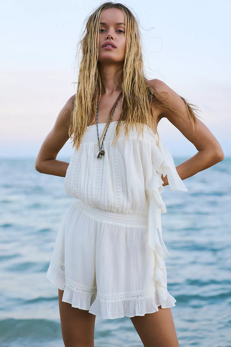  feeling fancy romper free people white 