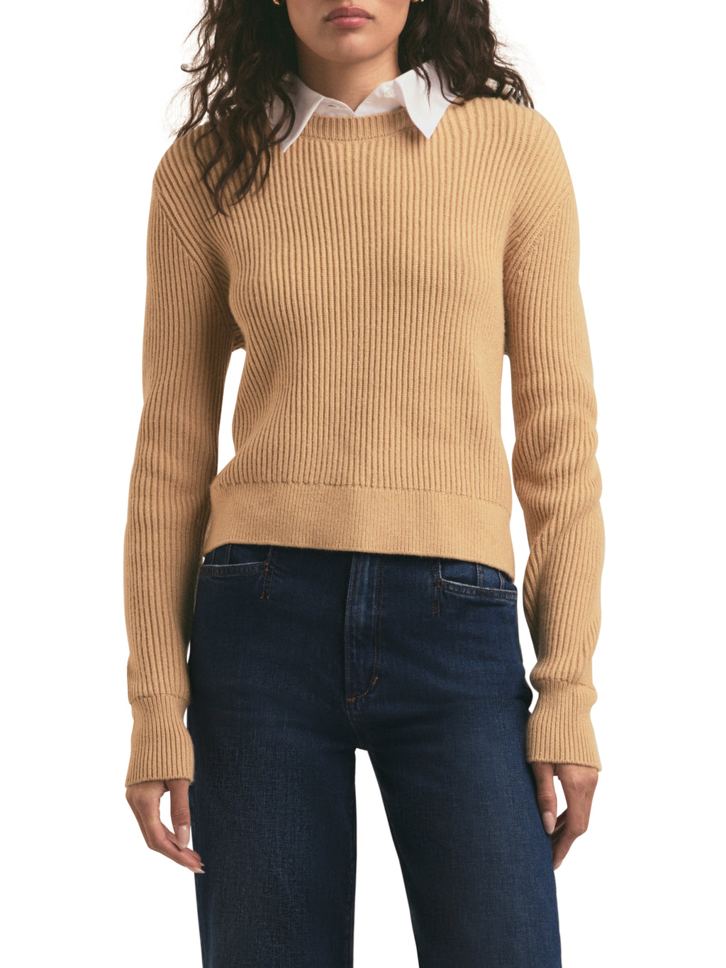 The Katie Removable Collar Rib Sweater Favorite Daughter