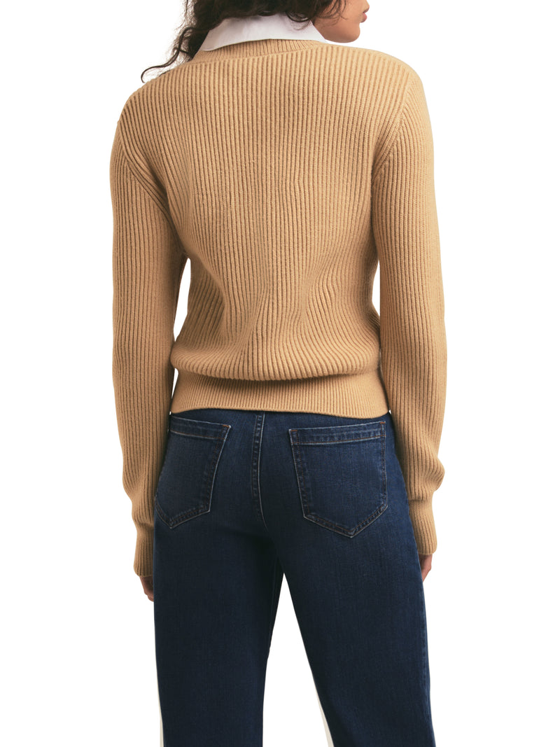 The Katie Removable Collar Rib Sweater Favorite Daughter