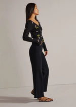 The Mischa Super High Rise Wide Leg Ankle ~ Licorice