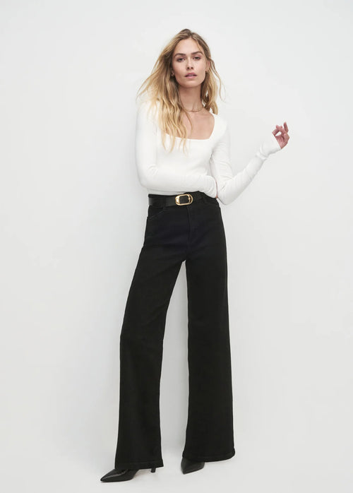 The Mischa Super High Rise Wide Leg ~ Onyx