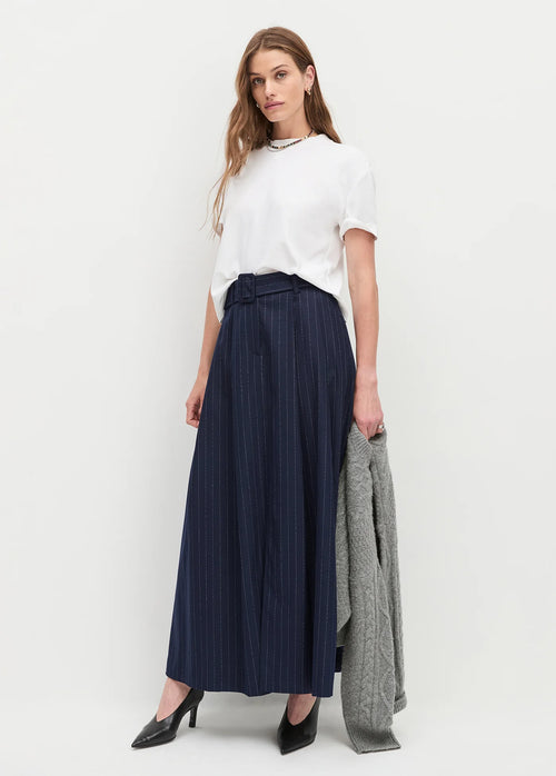 Gabby Skirt ~ Navy Pinstripe