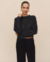 Marled Fitted Waist Sweater ~ Midnight Shimmer