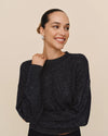 Marled Fitted Waist Sweater ~ Midnight Shimmer