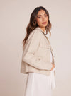 Flap Pocket Shirt Jacket ~ Linen Sand