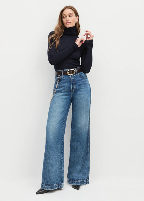 Amelia Long Sleeve Top ~ Navy