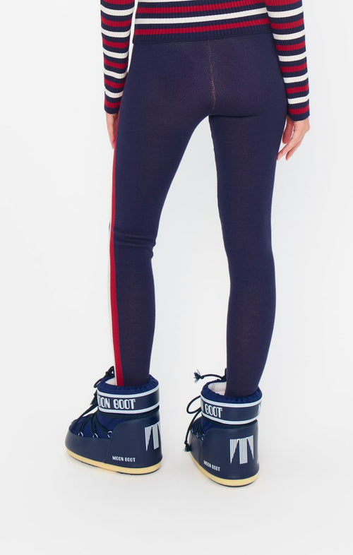 Cozy Leggings ~ Navy Race Stripe Knit