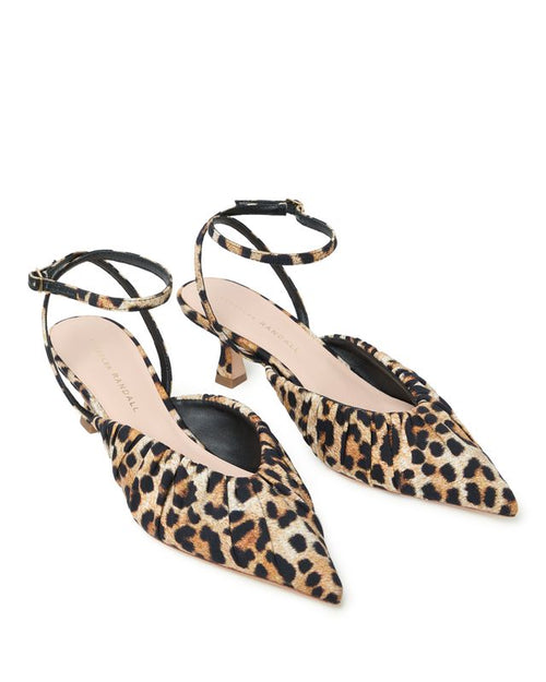 Rio Smocked Kitten Heel ~ Leopard