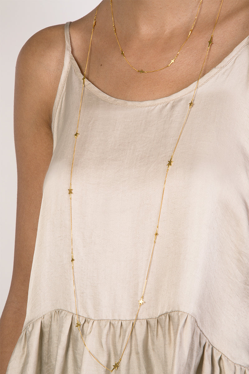 Gold Star chain necklace