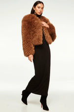 Jordyn Faux Fur Jacket ~ Latte