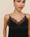 Lace Trim Camisole ~ Black