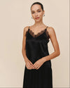 Lace Trim Camisole ~ Black