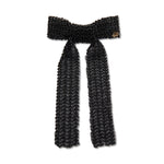 Margot Beaded Bow Barrette ~ Jet