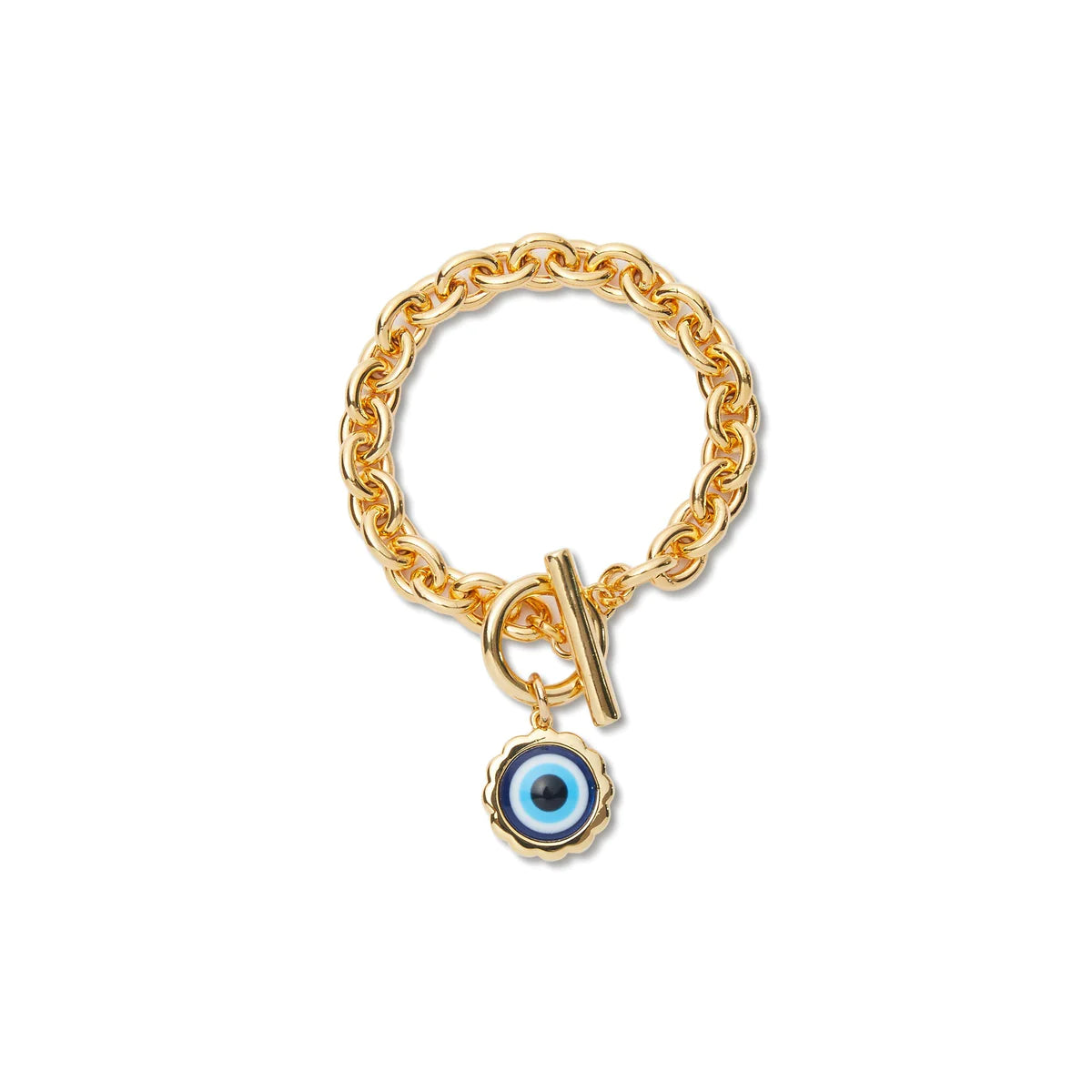 Shiny Round Shape Evil Eye Chain Bracelet, Protection bracelet, evil e –  evileyelove