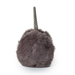 Faux Fur Pearl Earmuffs ~ Charcoal