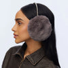 Faux Fur Pearl Earmuffs ~ Charcoal