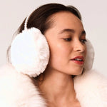 Faux Fur Pearl Earmuffs ~ Ivory