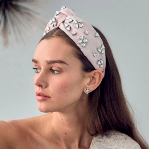 Crystal Pave Water Lilly Stud Earring