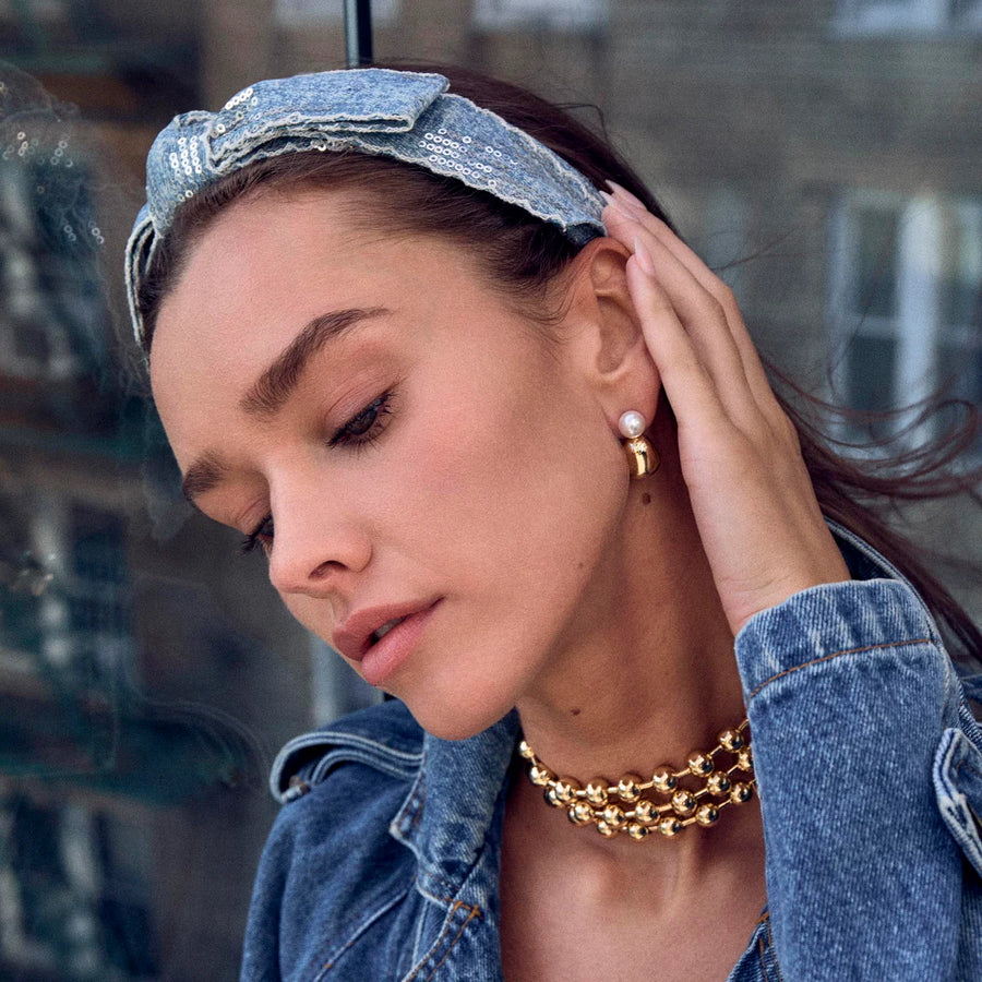 Lele Sadoughi Stacked stone barrette, 14k gold Lele Sadoughi | Accessories | Lele Sadoughi Stacked Stone  main image 3