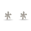 Crystal Pave Water Lilly Stud Earring