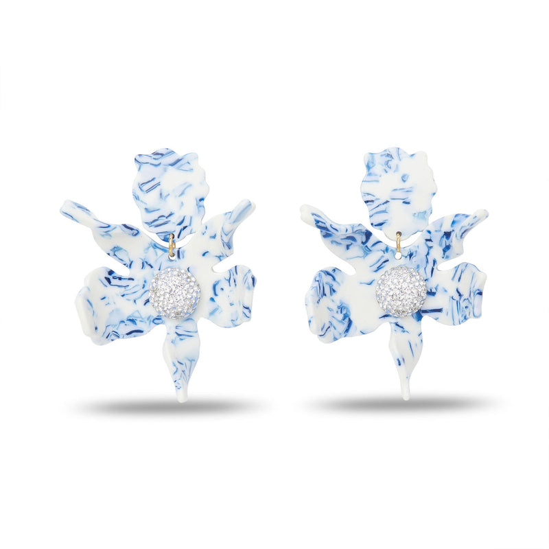 Crystal Lily Earrings ~ Delft