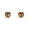 Garnet Molten Button Earrings