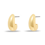 Gold Dome Hoop Earrings