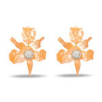 Crystal Lily Earrings ~ Shell Pink