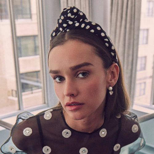 Pearl Geo Crystal Drop Earrings