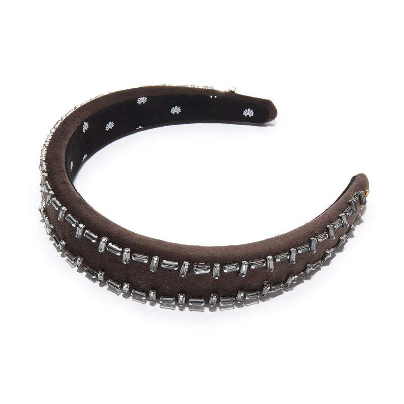 Alice Crystal Edge Headband ~ Charcoal