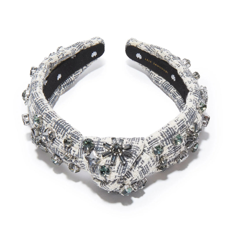 Crystal Snowflake Slim Knotted Headband