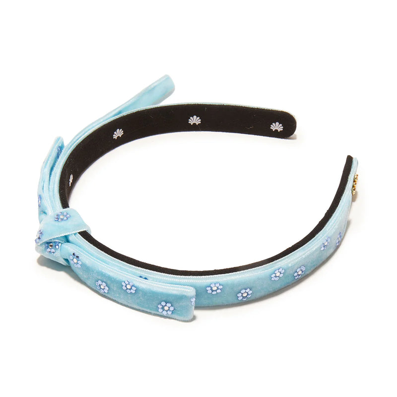 Lake Blue Bardot Slim Ribbon Headband