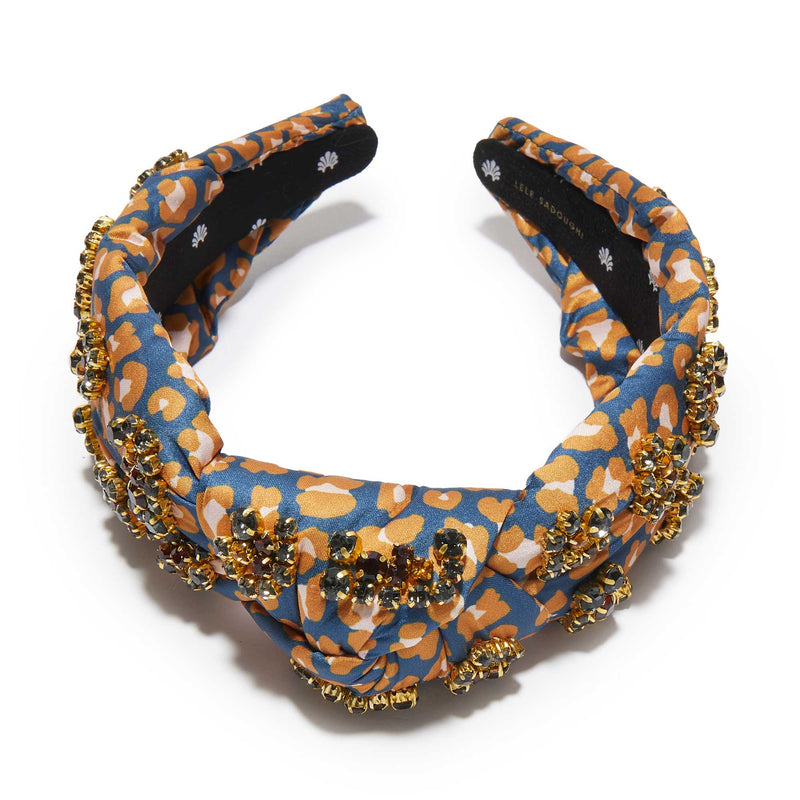 Leopard Knotted Crystal Headband