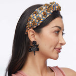 Leopard Knotted Crystal Headband