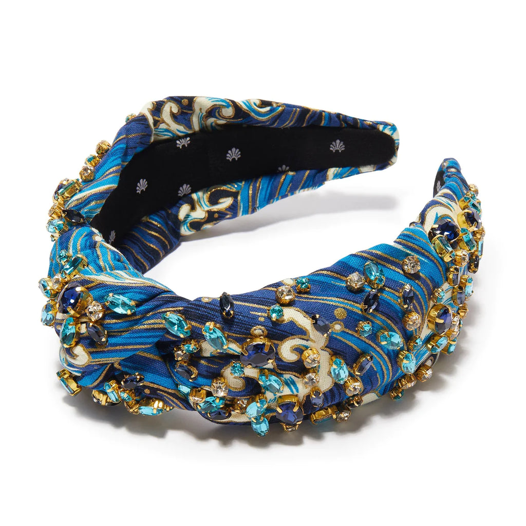 Woven Headband Crashing Chic Crystal Waves Streets Knotted – Mixed