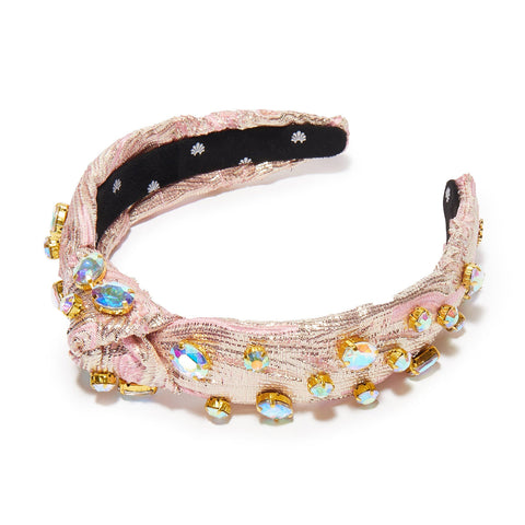 Lele Sadoughi pink velvet crystal slim knotted headband Lele Sadoughi Crystal Velvet Knotted Headband Pink NWT ? | eBay main image 3